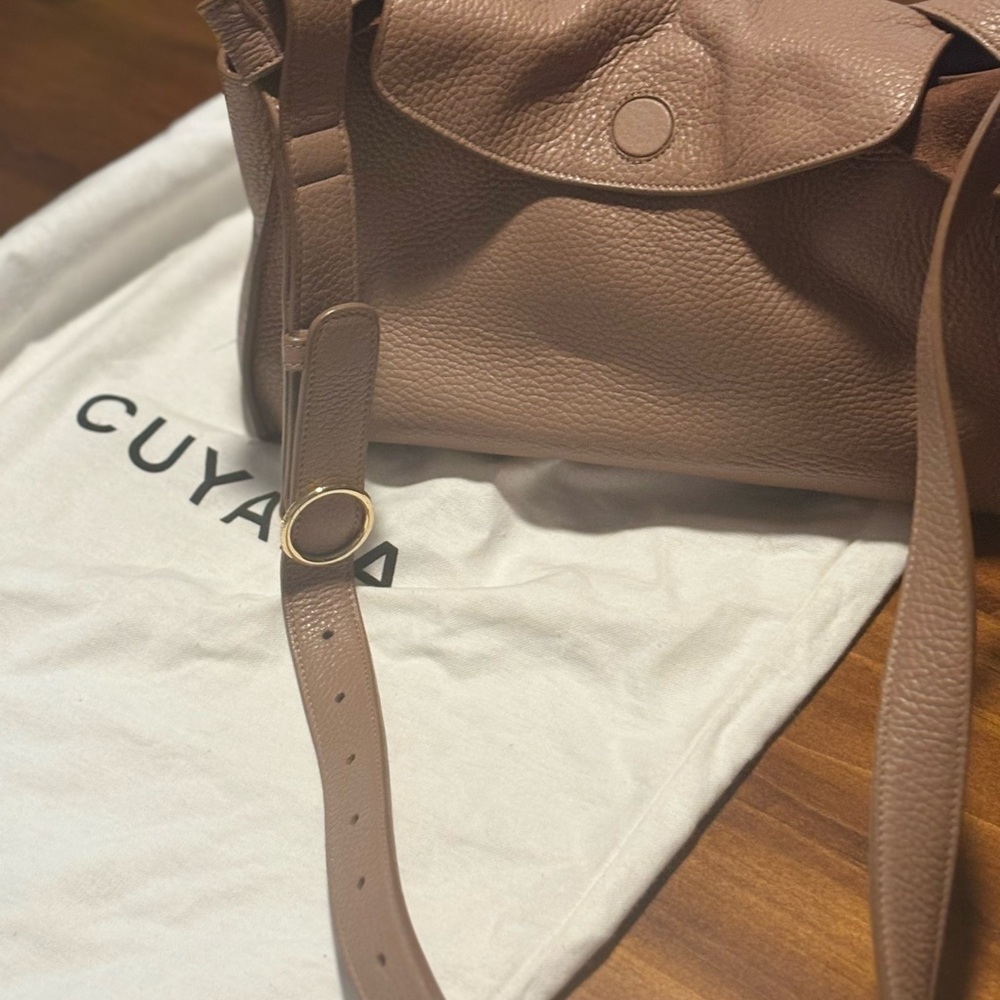 Cuyana Brown Leather Shoulder Bag